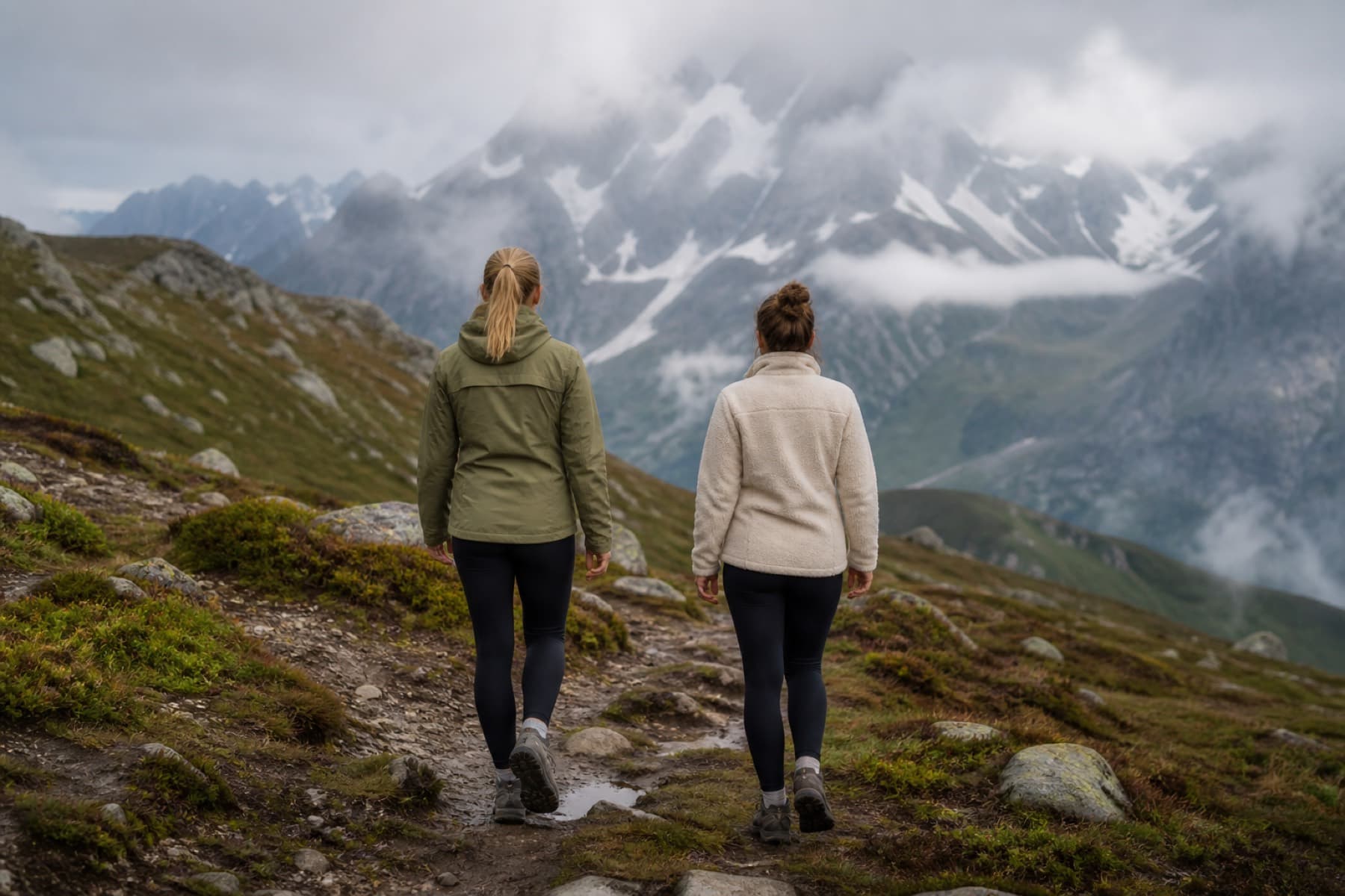 Women's collection on trail